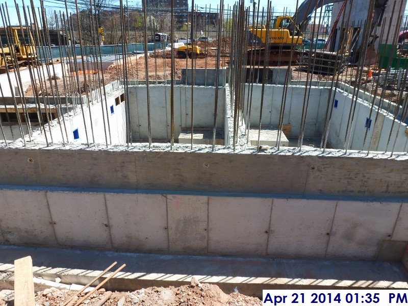 Stripped foundation walls at Elev. 7-Stair 4,5 Facing South (800x600)